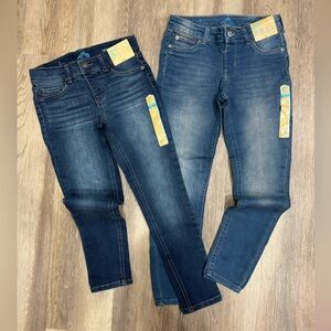 Lot of 2 NWT Thereabouts Jean Jeggings Girls 8 Pull-on Superflex Blue Stretch